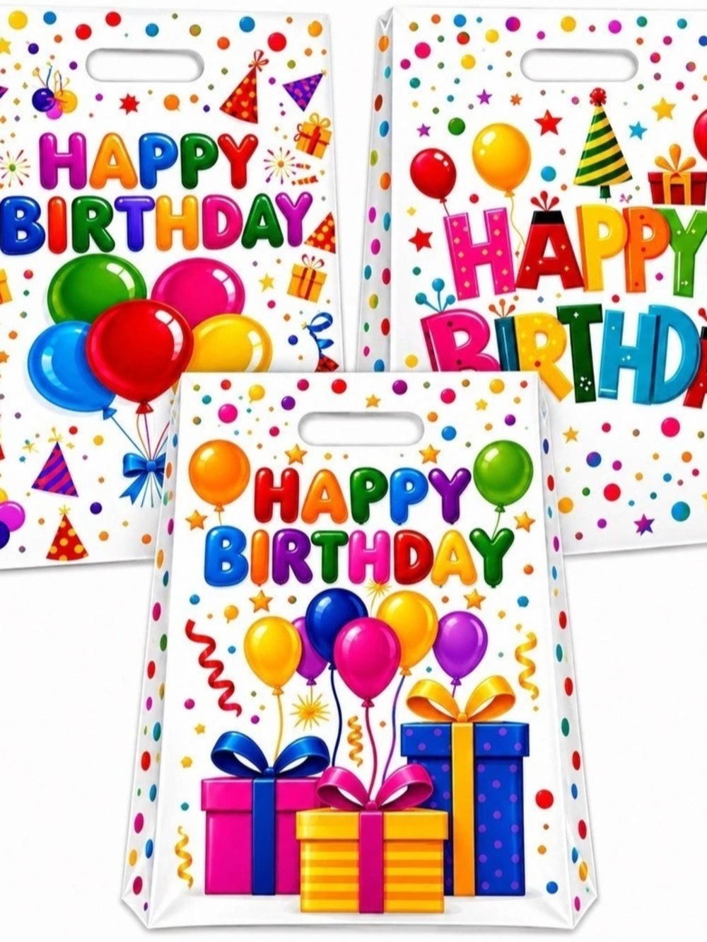 3 choices- BUY NOW Birthday Gift Bags Set of 10